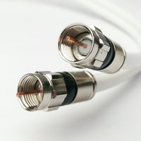 8ft Made in USA COMMSCOPE 2275V Plenum CMP RG6 Coaxial Cable 75 Ohm 3Ghz UL ETL Commercial Grade Satellite TV BROADBAND Internet Communication CATV RoHS Brass Compression F-Connectors